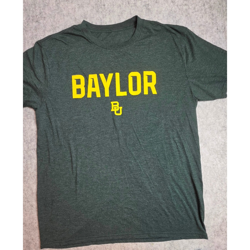 Baylor University Bears T-Shirt Mens XL Green Yellow Retro Gameday Graphic Tee